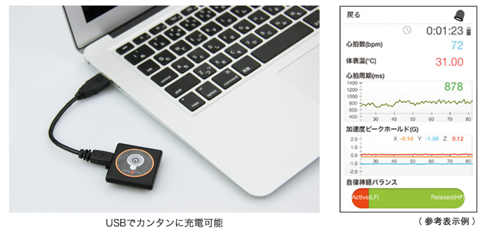 USBでもカンタンに充電可能